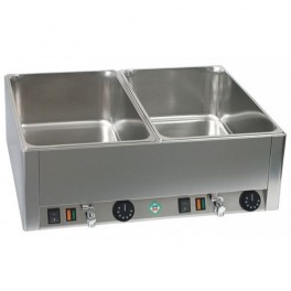Bain-marie à poser, 2 cuves GN1/1