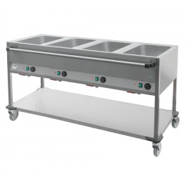 Bain-marie sur chariot 4 cuves GN1/1